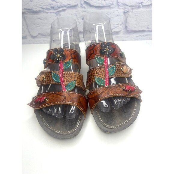 L'artiste Spring Step Leather Aghna BRM Size 41 / 10US Ladies Art deco - Picture 2 of 14